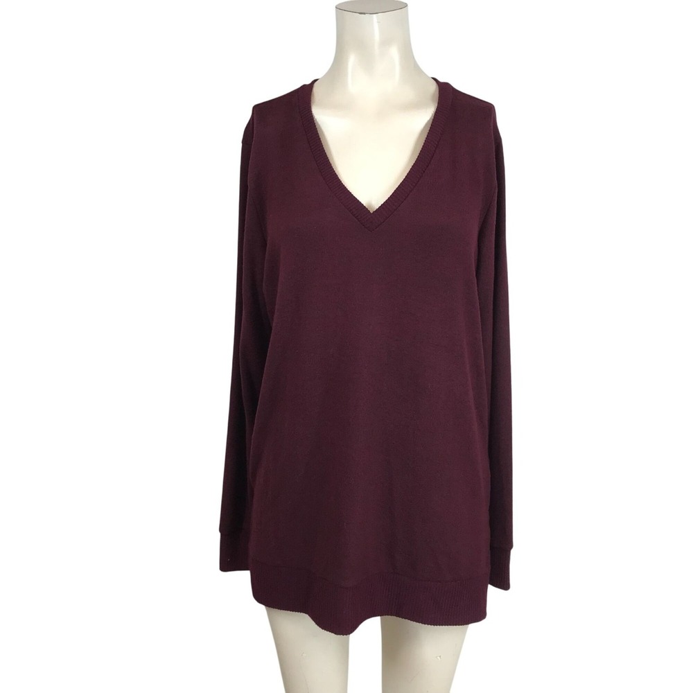 LUCKY BRAND - WOMEN'S SMALL - BERRY LONG SLEEVE V NECK PULL-OVER SWEATER